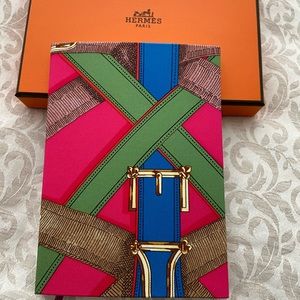 Hermès silk cover notebook